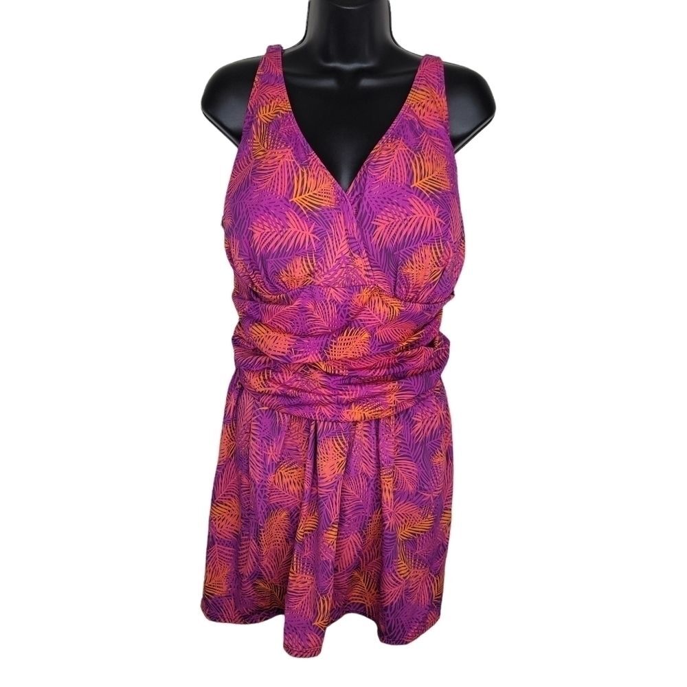 JINXUEER Women’s Plus Size Swim Dress Ruched Modest size 24W